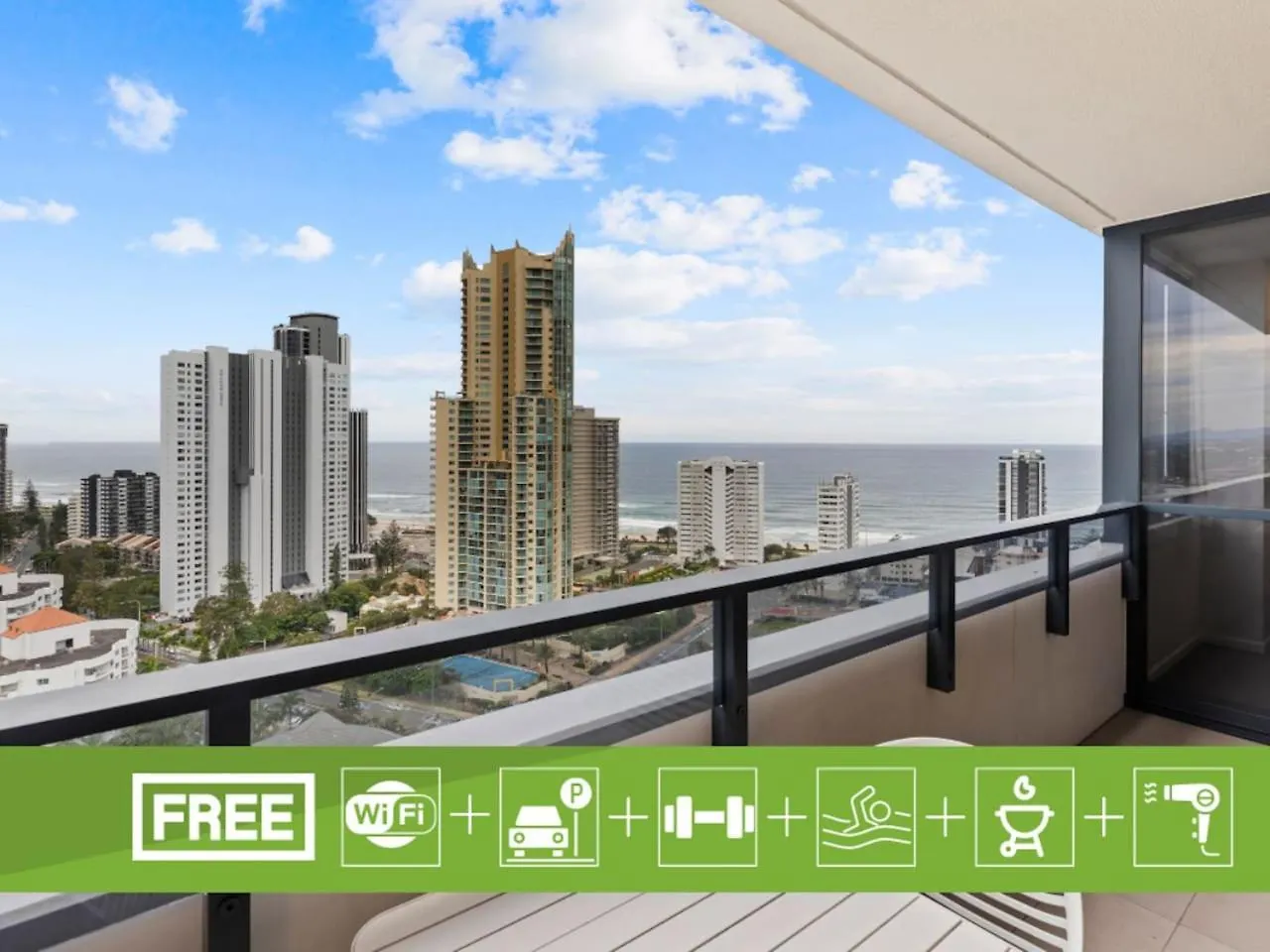 Stunning Ocean Views 2 Bedroom Apartment Gold Coast